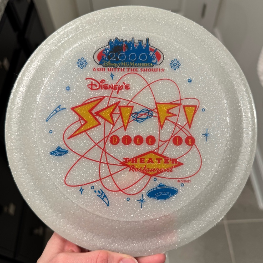 Vintage Disney Parks Sci-Fi Dine-In Theater Restaurant Frisbee 2000 Glows (B)
